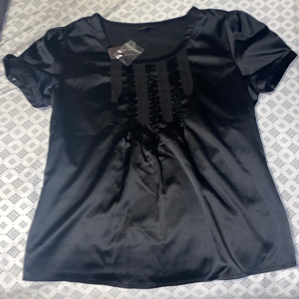 Limited Black Shiny Blouse - XS